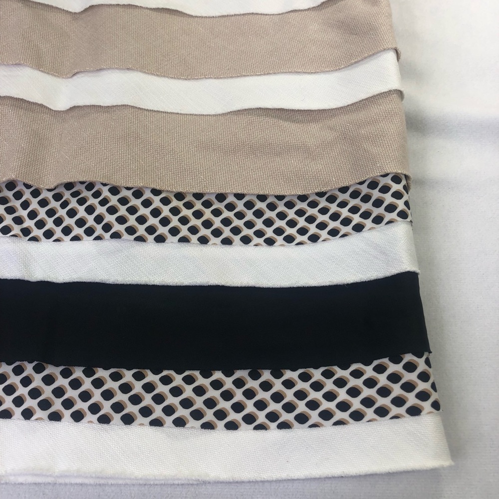 White House Black Market Pencil Skirt Layered Mixed Media Colorful Lined Office - Picture 3 of 11